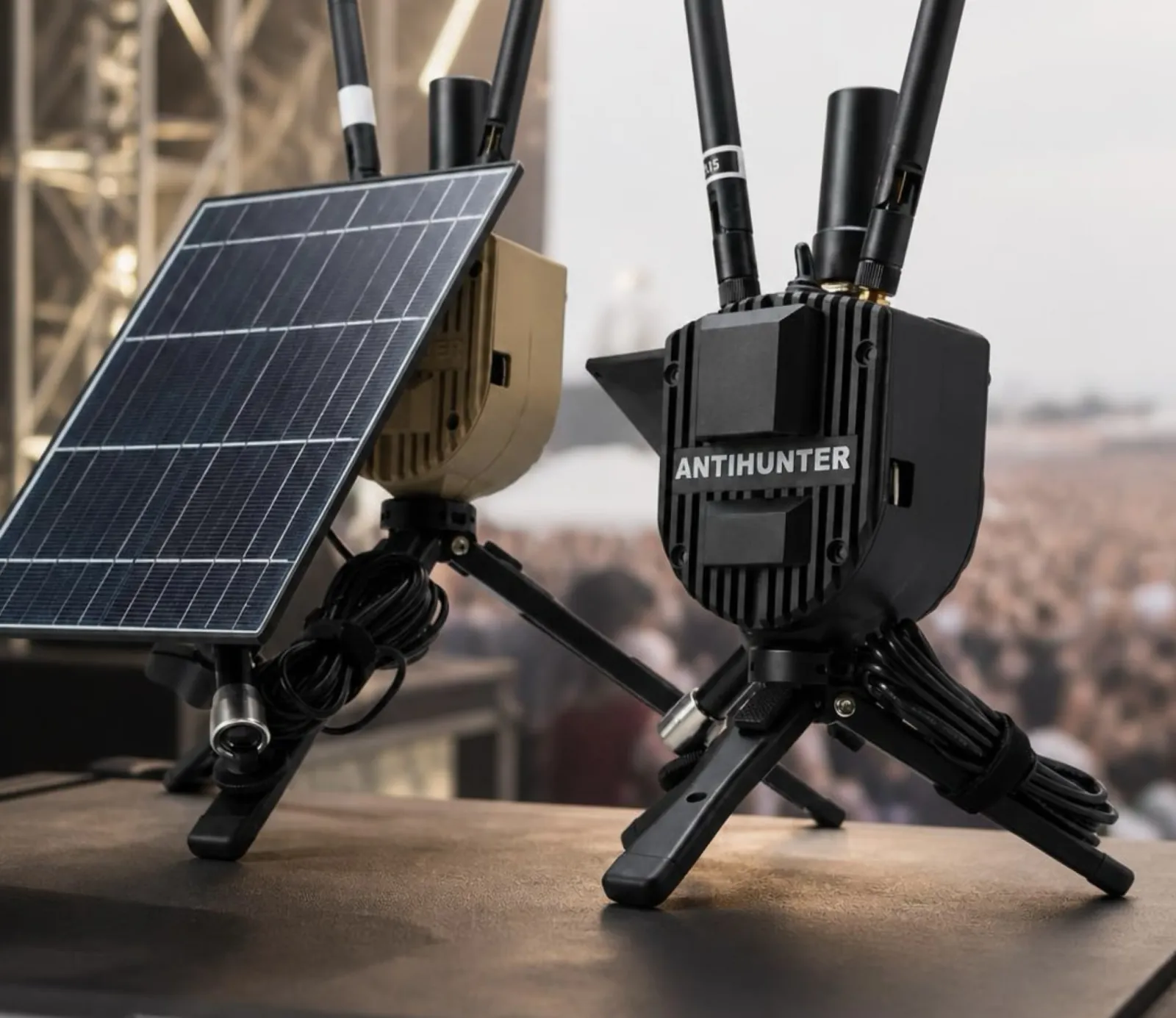 AntiHunter nodes deployed outdoors